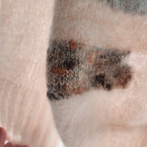 🇫🇷 Des Petits Hauts Light Pink Mohair/Merino Knit Sweater - Sz S - Picture 5 of 13